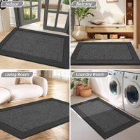 Tapis d'entrée tufté d'intérieur grande taille, anti-dérapant, attrape-saleté, adapté aux animaux domestiques, lavable, profil bas, pour portes avant et arrière