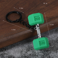 Mini llavero de silicona con disco de pesas de 45LB, colgante 3D de disco de fitness con letras FITNESS en relieve, seis opciones de color, metal negro
