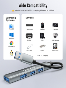 Lemorele TC53 4 in 1 พอร์ต USB Mini-B Splitter อะแดปเตอร์ Usbc สำหรับ <span class=keywords><strong>Surface</strong></span> <span class=keywords><strong>Pro</strong></span> 7 แท่นวางอุปกรณ์ Usb-C Hub 2.0 Super USB C <span class=keywords><strong>3</strong></span>.0 Hub - Product Image 6