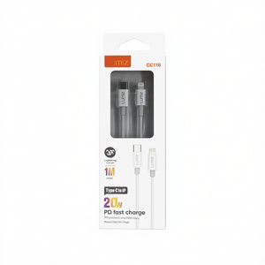 Lumiz Type C To Ip 20W 1M PD Fast <b>Charge</b> <b>Cable</b> White - Product Image 2