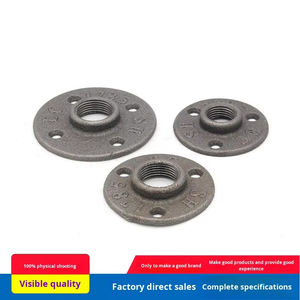 빈티지 인더스트리얼 로프트 스타일 주철 플랜지 플레이트 1/2인치 3/4인치 1인치 배관 공예 파이프 피팅 3홀 4홀 플랜지 부품 - Product Image 2