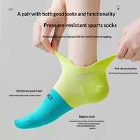 Chaussettes de sport professionnelles unisexes, fines, en nylon, antidérapantes, absorbant la transpiration, respirantes, pour la course à pied, la corde à sauter, le badminton