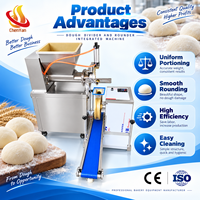 Petite machine à diviser et à arrondir la pâte entièrement automatique, 30 pièces/minute, précision 1g, convoyeur à alimentation automatique pour boulangerie/pizzeria