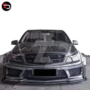 Hot Bán Robot Phong Cách Cơ Thể Kit Với Phía Trước Fender Phía Sau Fender Rộng Bumper 1 Bộ 99% ZD Cho Mercedes C Class W204 C63 C260 C180