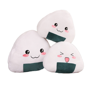 Cojín de Peluche Suave con Forma de Bola de Arroz de Sushi Japonés Kawaii, Juguete de Peluche, Cojín de Comida de Sushi - Product Image 1