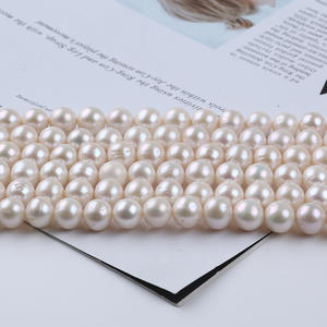 Perlas Cultivadas de Agua Dulce Naturales de Zhuji, de 10-11 mm, Color Blanco, para Hacer Collares y Pulseras - Product Image 3