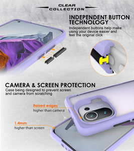 1.5mm di spessore antiurto morbido TPU trasparente <span class=keywords><strong>Cover</strong></span> posteriore per PC custodia per telefono <span class=keywords><strong>Xiaomi</strong></span> 11 Pro 11i <span class=keywords><strong>11t</strong></span> custodia protettiva per lenti - Product Image 5