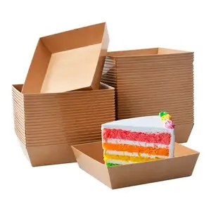 Customized Eco Earth Customized Printed Paper Cupcake Toast Puffs Donut Biscuits Packaging Box Takeout Bakery Box