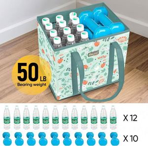 Échantillon gratuit OEM : chariot de courses pliable en PP tissé, imperméable, léger, argenté, avec 5 roues, pour le linge et le rangement domestique - Product Image 6