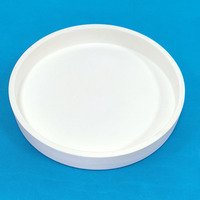 Plateau de fusion en céramique d'alumine Al2O3, plat rond recristallisé pour la fusion des métaux précieux et l'équipement de traitement chimique, sur mesure