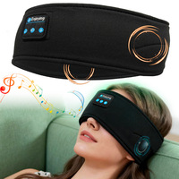 Bandeau audio pour dormir avec masque oculaire musical pour les dormeurs latéraux, idéal pour le sport, motif ciel étoilé, en polyester et élasthanne, 3 heures d'autonomie