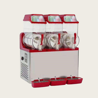 Machine à slush électrique commerciale à 3 réservoirs en acier inoxydable, distributeur automatique de boissons glacées aromatisées pour hôtels