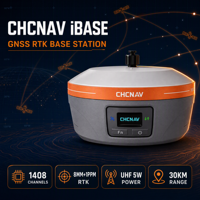 Équipement de topographie GNSS RTK professionnel CHC IBASE/B5, indice de protection IP68, température de fonctionnement de -45 à 75°C, 1408 canaux, autonomie de la batterie de 14 heures