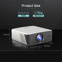Proyektor Portabel Ultra Short Throw Laris Manis, Home Theater Proyektor 4K Video Overhead 1080P Dengan Speaker