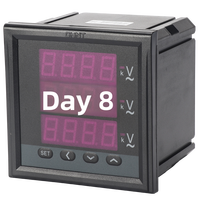Voltmeter Digital Satu Fasa Tiga Fasa Chint PA666 Amperemeter DC 450V Meter Listrik Tiga Kawat Proyek Pembangkit Listrik Tenaga Air Amperemeter