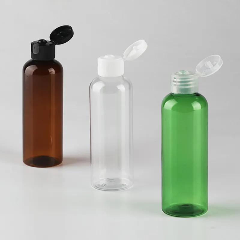 Botol plastik PET isi ulang kosong sampo Hotel kondisioner dan botol Losion dengan tutup lipat 100ml