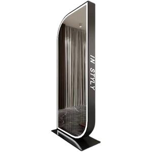 Miroir de coiffure double face sur pied Sincoo, doré, pour salon de coiffure - Product Image 6