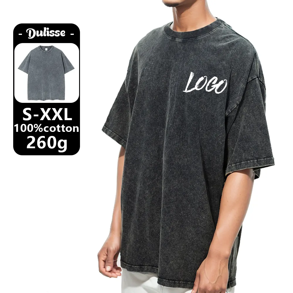 hersteller individuelles logo 100 baumwolle streetwear grafik vintage gewicht Übergröße anime acid-wash t-shirt tee schwer für herren
