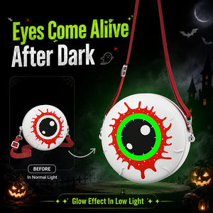 Glow in the Dark Halloween Eyeball Crossbody Bag Silicone Candy Bag Cute Spooky Party Gift Accessory <b>for</b> Kids Adults Wholesale - Product Image 2