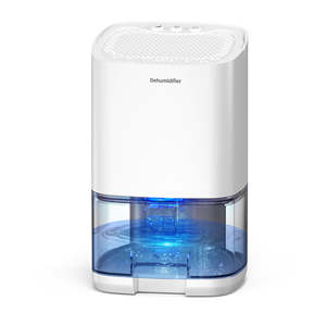 Déshumidificateur d'air portable pour la maison, réservoir d'eau de 34 oz, arrêt automatique, lumière LED RVB, silencieux, petit, pour chambre à coucher, salle de bain, sous-sol, disponible en 7 couleurs - Product Image 2