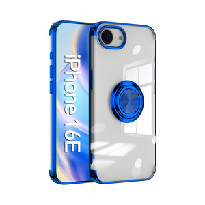 Electroplated Ring Holder Chrome Shockproof Phone case Cover for <strong>iPhone</strong> 16E/17E/17 Pro, for Galaxy S26 360 Rotating Stand case - Product Image 1