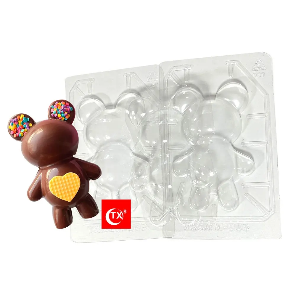 TX Baking Tools 3Piece 3D Special Mold Bear Chocolate Mold For Baking Tools Suppliers Kitchen Tools Decoration Supplier