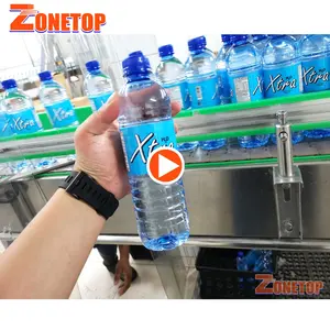 Prezzo di fabbrica 500ml 750ml 1 litro 3 in 1 bottiglia di plastica completamente automatica per bere acqua minerale pura macchina di riempimento