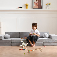 Canapé modulaire en mousse à mémoire de forme pour enfants, ensemble de 22 pièces, pliable, canapé de jeu souple, espace de jeu pour enfants, canapé pliable unisexe