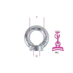 BETA - 080429424 ROBUR-Écrous à œil de levage, galvanisés (sous blister) - EAN 8014230816104 ELEMENTS POUR FIXER LES FIXATIONS - Product Image 1