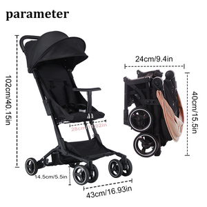 Xe đẩy em bé đa năng 3 trong 1 cao cấp, nhẹ, gấp gọn, dành cho trẻ sơ sinh và trẻ nhỏ, bán buôn - Product Image 4