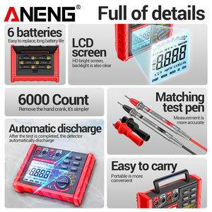 Eng mh15 उच्च वोल्टेज उपकरण के 6000 के लिए डिजिटल ओहमीटर इन्सुलेशन प्रतिरोध मीटर की गणना करें - Product Image 5