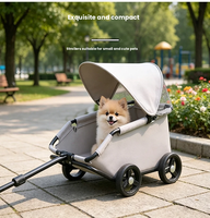 Poussette d'entrée inclinable réglable pour animaux de compagnie, pliable, capacité 7,5 kg, chariot de courses double usage pour chiens et chats, idéal pour la ville - Vente chaude