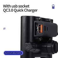 Support de téléphone portable pour moto, porte-téléphone en alliage d'aluminium avec chargeur,