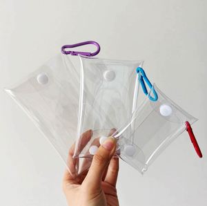 Monedero Transparente Mini de PVC con Botón a Presión y Llavero, Cartera Pequeña y Bolsa Porta Tarjetas Cuadrada, Precio de Fábrica - Product Image 4