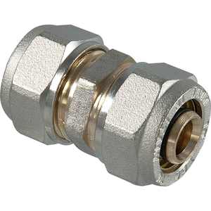 Conector de tubo de latón de ajuste de compresión recto doble de alta presión 20x20 para aplicación de agua Material de cobre CPVC BSPP NPT - Product Image 1