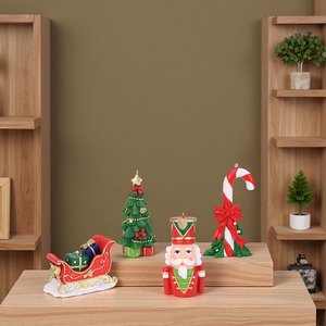 Adorno <span class=keywords><strong>Navideño</strong></span> <span class=keywords><strong>de</strong></span> Resina Cascanueces con Trineo, Árbol y Bastón <span class=keywords><strong>de</strong></span> Caramelo para Decoración Navideña del Hogar, Regalo, Oferta Redeco - Product Image 5