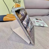 Étui transparent en acrylique PU pliable pour iPad Pro M5 M4 M3 M2 11 pouces, compatible avec les tablettes 8.3/9.7/10.9/11/12.9/13 pouces, avec emplacement pour stylet