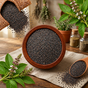 Graines de sésame noir naturel en vrac, ingrédient de qualité alimentaire pour la pâtisserie, la cuisine, la nutrition et la transformation alimentaire - Product Image 3