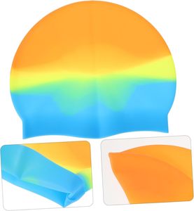 Bonnet de bain en silicone multicolores pour adultes, bonnet de bain en silicone personnalisé - Product Image 3