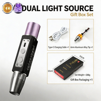 Linterna de Inspección UV de 365nm, Recargable Tipo-C, Luz Negra para Revisar Documentos, Materiales y Superficies