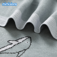 Couverture en tricot pour bébé nouveau-né à motif de dauphin Mimixiong en gros, couverture en coton doux personnalisée pour bébé