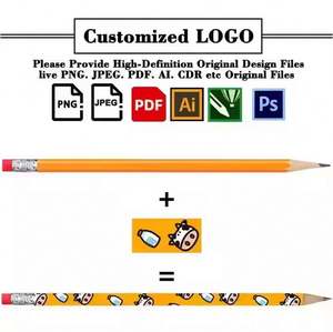 Lápices de Madera Resistentes Personalizados al por Mayor con Logotipo Negro, Dureza 2B/HB, para Carpintería, Regalo Promocional Escolar, Dibujo Estándar, Escritura, al por Mayor - Product Image 2