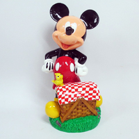 Statue de bienvenue vintage en résine 3D sur le thème des souris anime, personnalisable en couleur, pour jardin extérieur