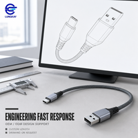 LUNG KAY Memproduksi Kabel Data USB 3.2 Gen 2 10Gbps 60W USB a ke C Berbahan Kain untuk Hard Drive SSD Laptop Kustom OEM ODM Pabrik