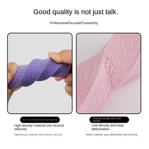 Lime à ongles carrée en éponge de tofu, technologie améliorée, haute élasticité, double face, sable grossier, toutes les faces polies - Product Image 2