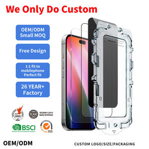 Protection d'écran HD 9H sur mesure OEM pour iPhone 18 ProMax, verre trempé anti-espion, outil d'alignement automatique, kit d'installation facile - Product Image 1