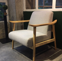 Chaise de salon moderne et confortable en coton et lin, avec éponge et bois massif, idéale pour l'extérieur et les hôpitaux – Meilleure vente