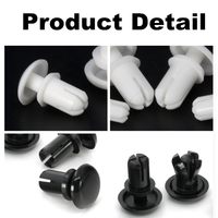 Rivet de poussée en plastique Nylon noir et blanc