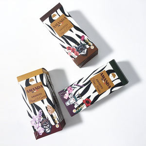 กล่องใส่น้ำมันหอมระเหยแบบพับได้สี่เหลี่ยมกระดาษแข็งสีดำออกแบบโลโก้ได้ตามต้องการ - Product Image 4