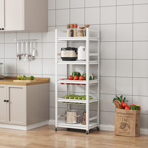 Organizador de Cocina de Metal Resistente a la Oxidación, con Altura de Niveles Ajustable, Cesta Extraíble, <span class=keywords><strong>Estante</strong></span> de Almacenamiento de Acero - Product Image 2